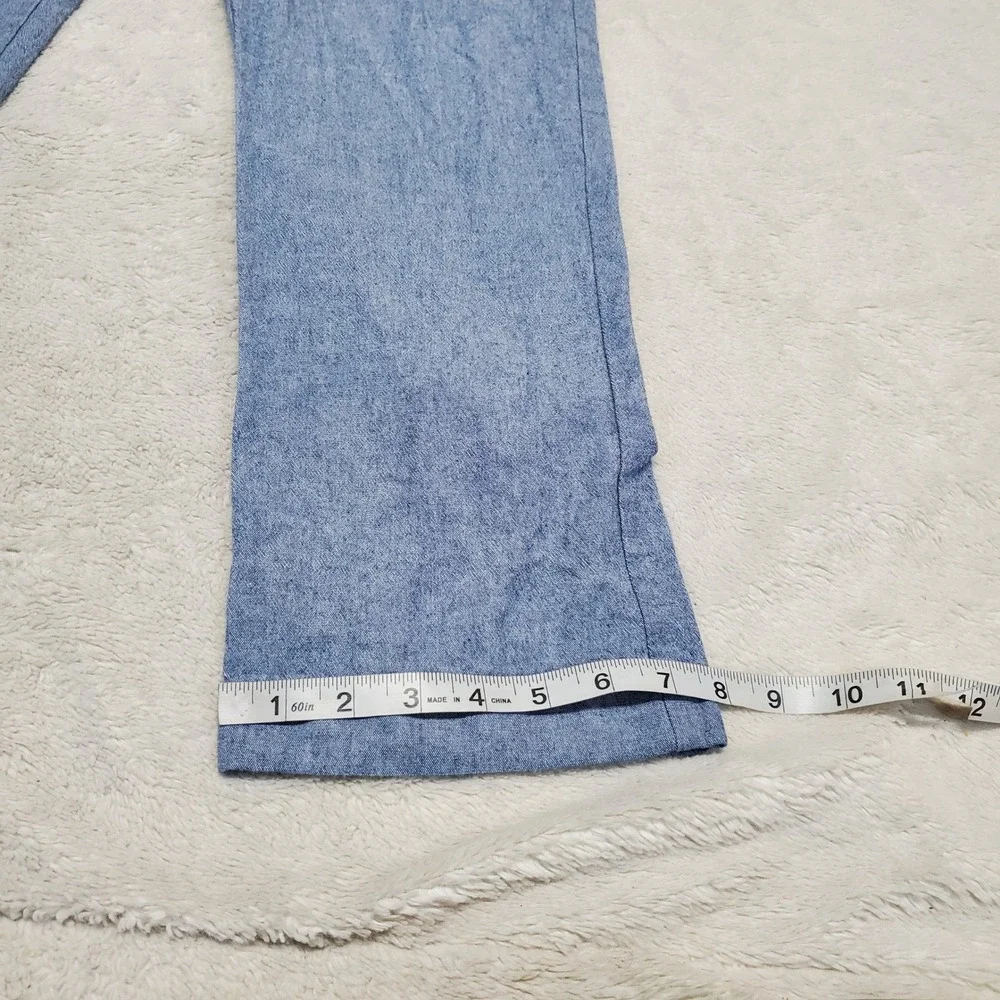J. Crew Blue Cotton Mid Rise‎ Pants Men 34x30 Classic Casual Minimalist Capsule